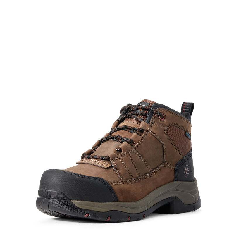 Botas De Trabajo Ariat Telluride Work Waterproof Composite Toe Marrones/Negras Hombre - Chile 083-NC